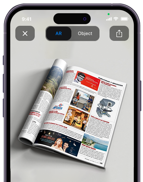 demo en realidad aumentada Módulos 
comerciales