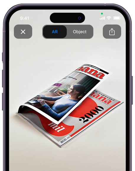 demo en realidad aumentada Portada falsa