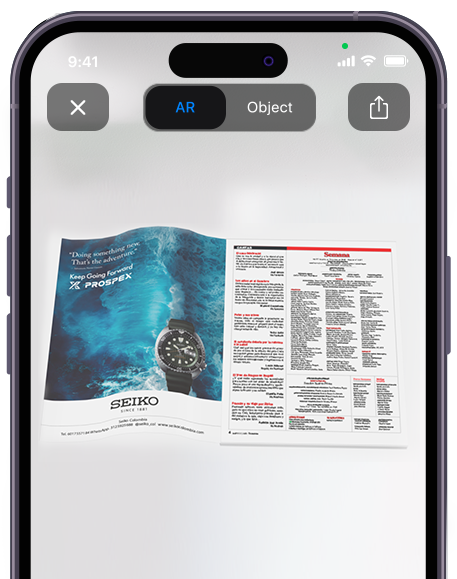 demo en realidad aumentada Doble página