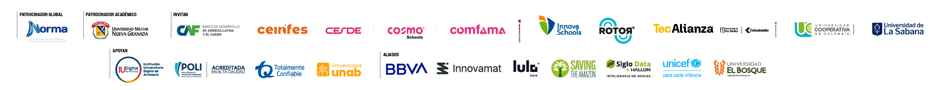 Logos aliados Cumbre de Educación